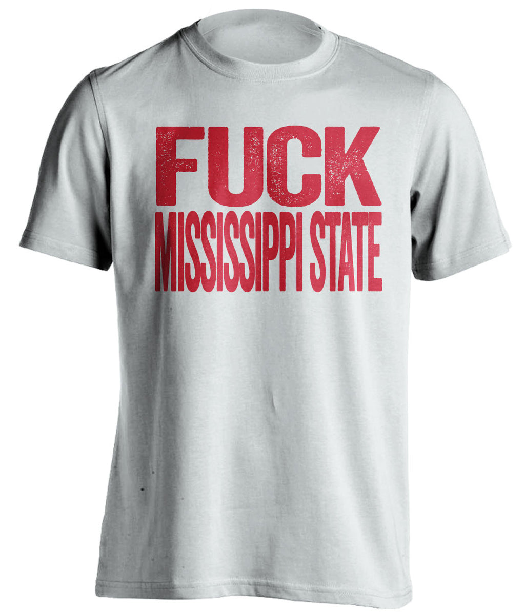 fuck mississippi state ole miss rebels white tshirt
