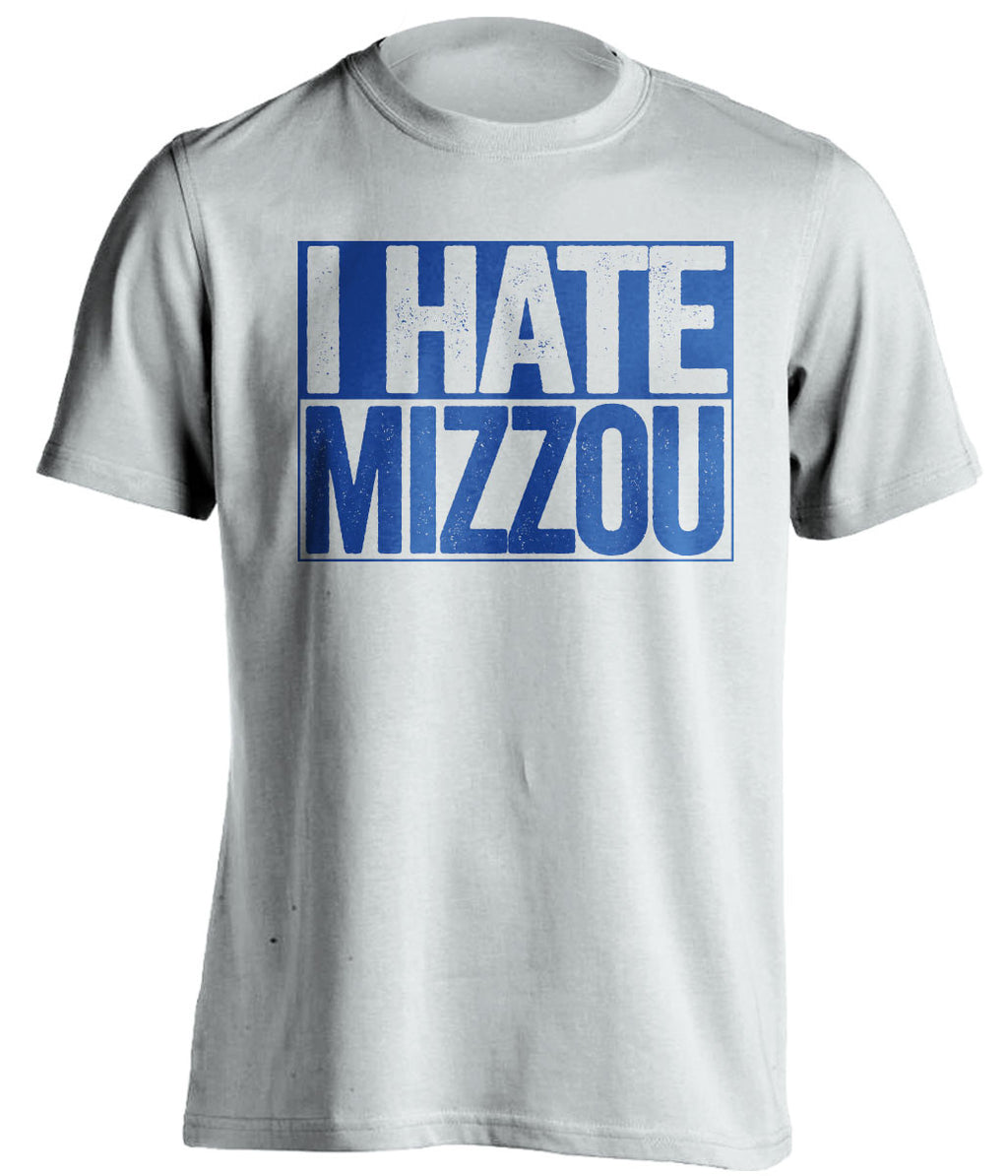 I Hate Mizzou Kansas Jayhawks white TShirt