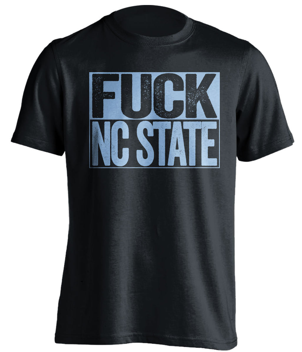 fuck nc state unc tarheels black shirt
