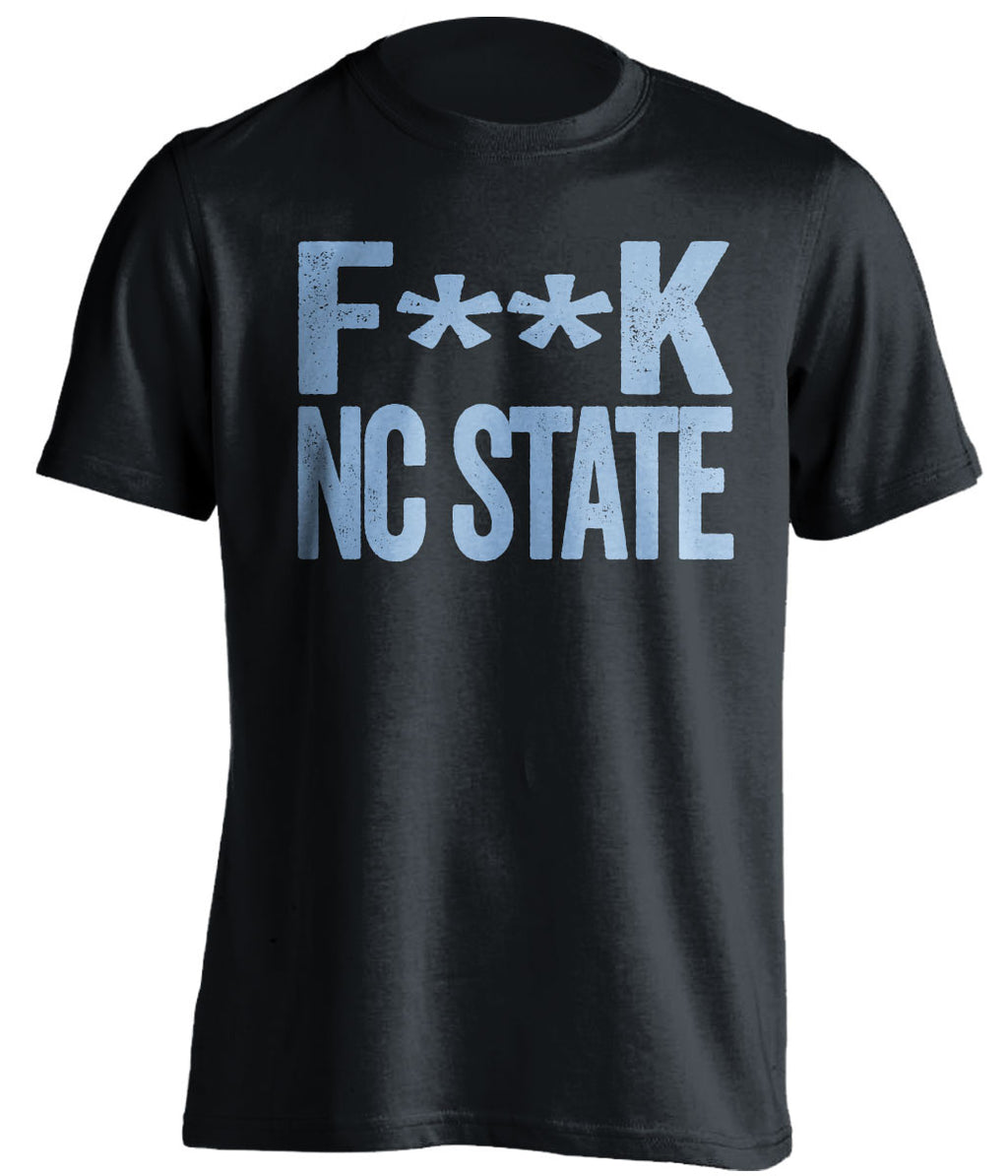 f**k nc state unc tarheels black tshirt