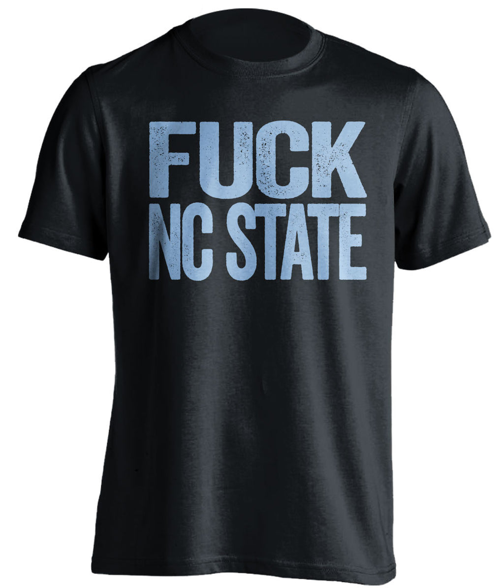 fuck nc state unc tarheels black tshirt