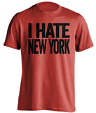 i hate new york new jersey devils red tshirt
