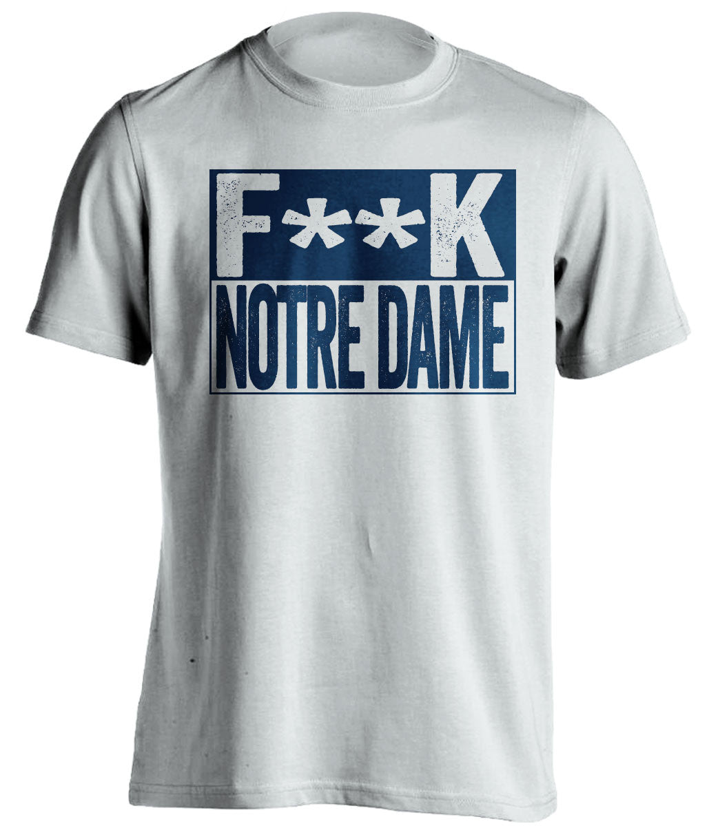 f**k notre dame michigan wolverines white shirt