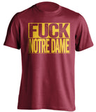 fuck notre dame usc trojans red shirt