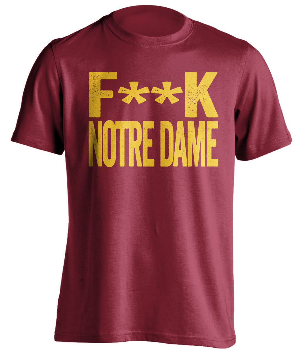 f**k notre dame usc trojans red tshirt