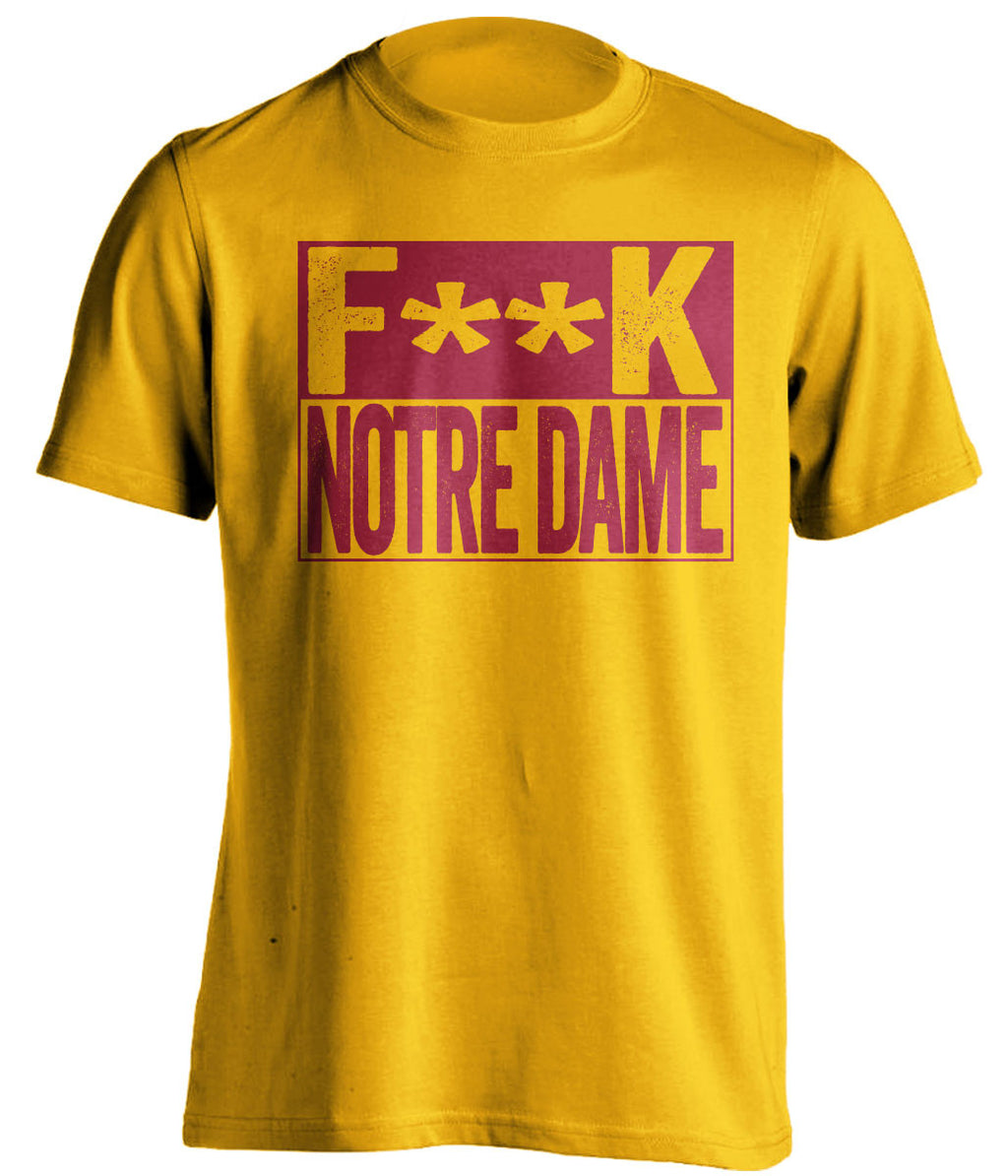 f**k notre dame usc trojans gold shirt