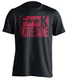 f**k notre dame usc trojans black shirt