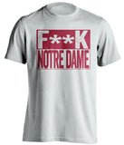 f**k notre dame usc trojans white shirt