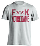 f**k notre dame usc trojans white tshirt