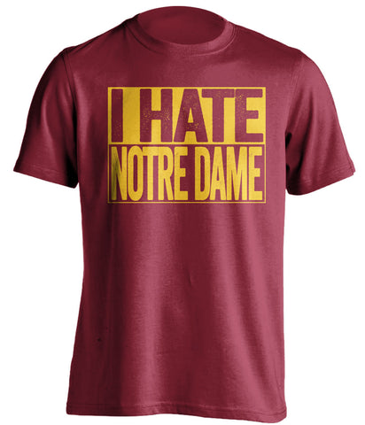 I Hate Notre Dame USC Trojans Shirt Box Ver Beef Shirts