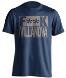 f**k villanova georgetown hoyas blue shirt