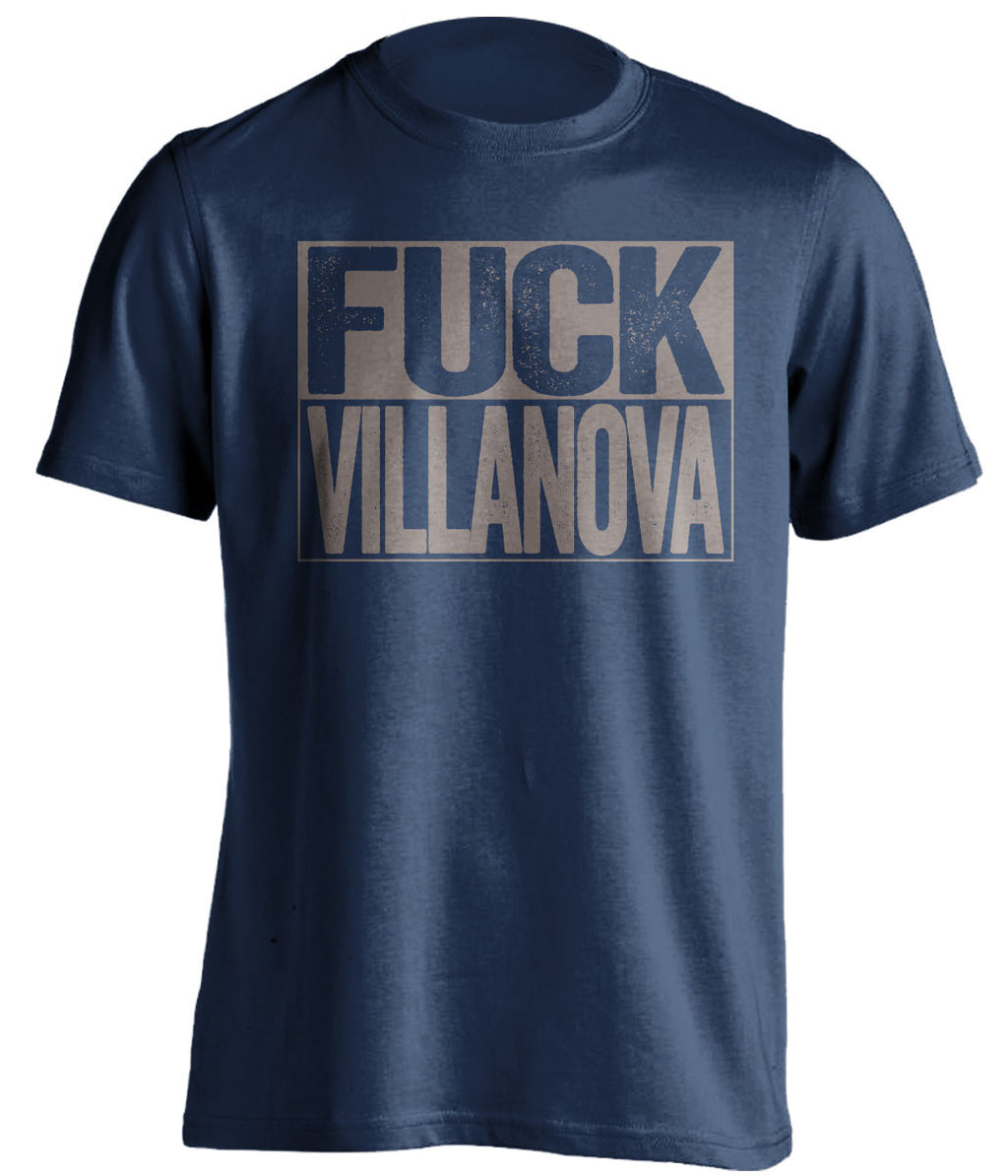 fuck villanova georgetown hoyas blue shirt