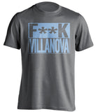 F**k Villanova UNC Tar Heels grey shirt