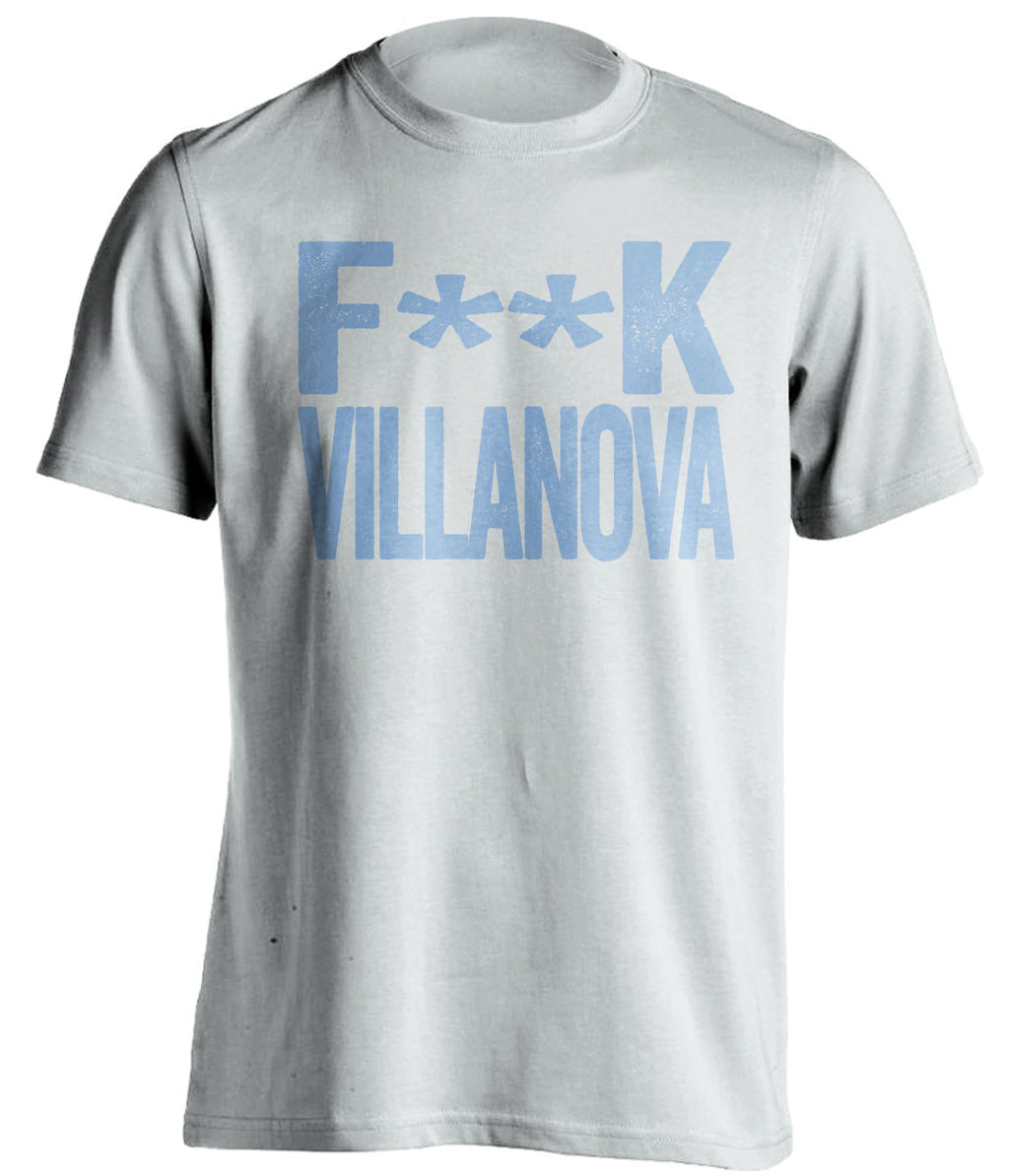 F**k Villanova UNC Tar Heels white tshirt