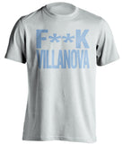 F**k Villanova UNC Tar Heels white tshirt