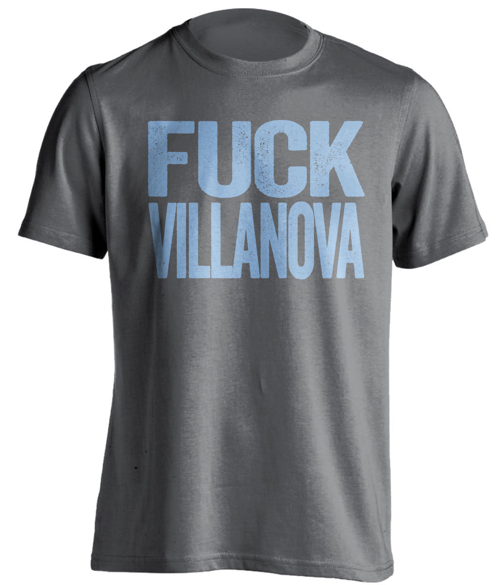 Fuck Villanova UNC Tar Heels grey tshirt