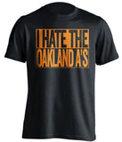 i hate the oakland a's los angeles angels black shirt