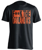 f**k the oakland a's san francisco giants black shirt