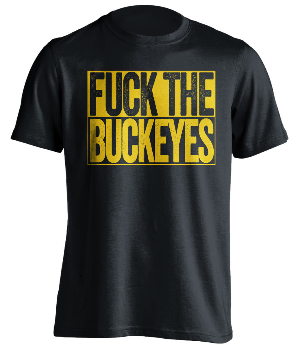 FUCK THE BUCKEYES - Michigan Wolverines Fan T-Shirt - Box Design - Beef Shirts