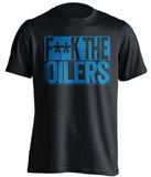 f**k the oilers winnipeg jets black shirt