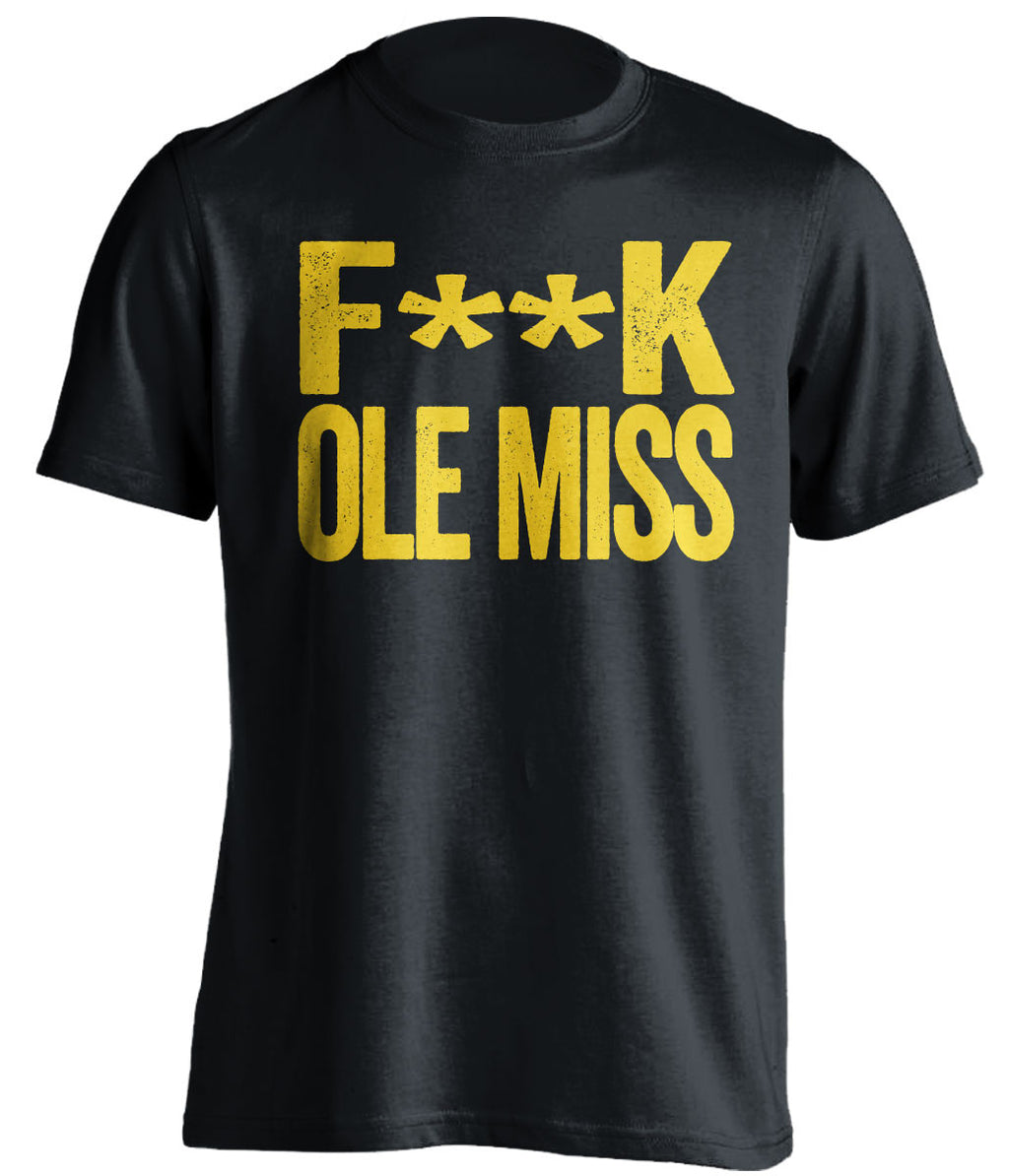 f**k ole miss lsu tigers black tshirt