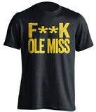 f**k ole miss lsu tigers black tshirt
