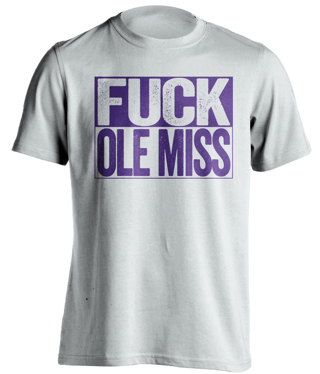 fuck ole miss lsu tigers white shirt