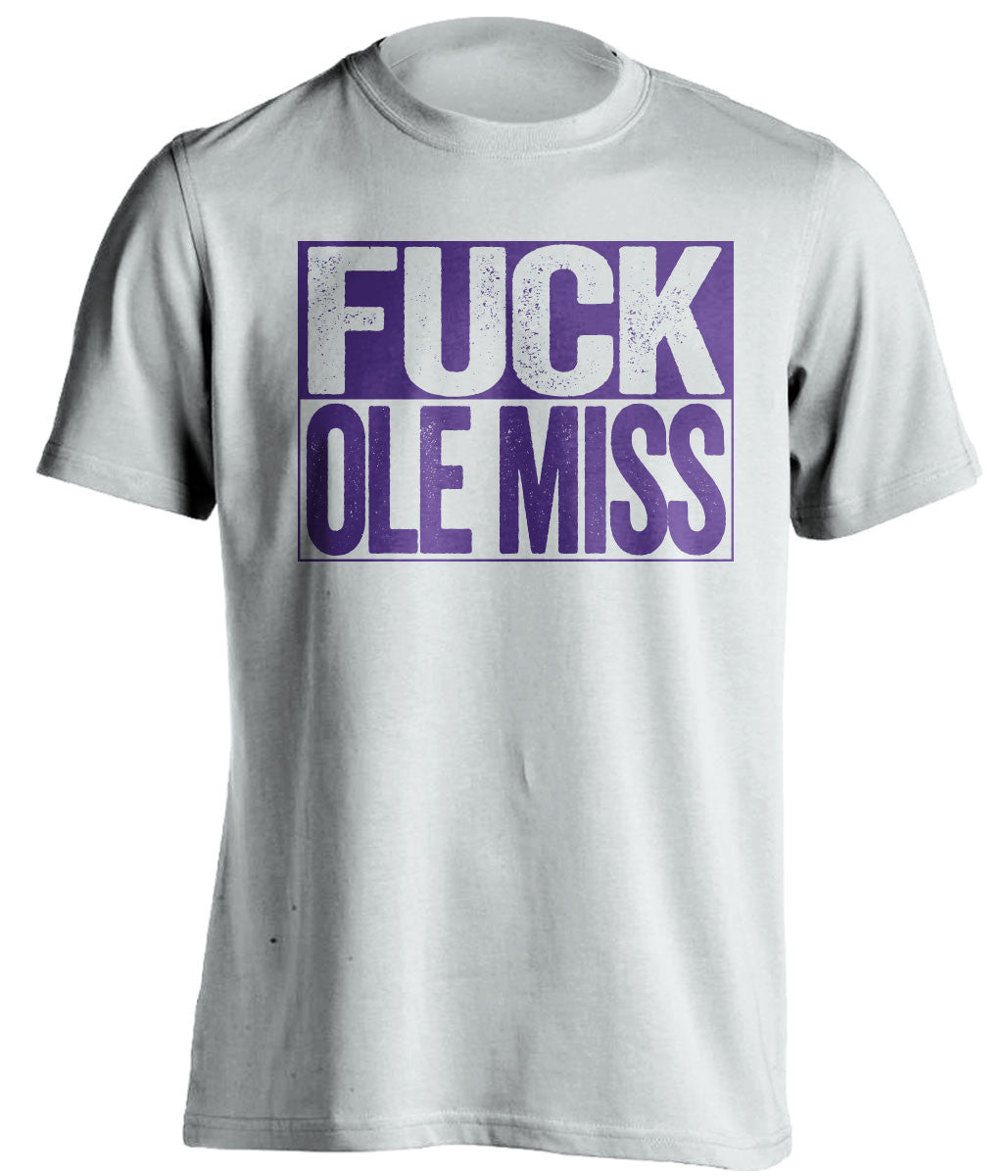 fuck ole miss lsu tigers white shirt