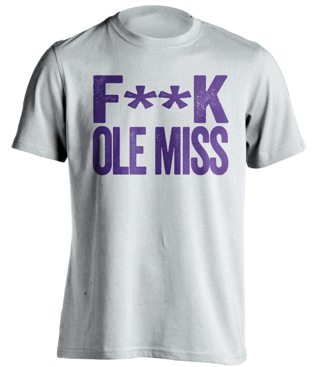 f**k ole miss lsu tigers white tshirt