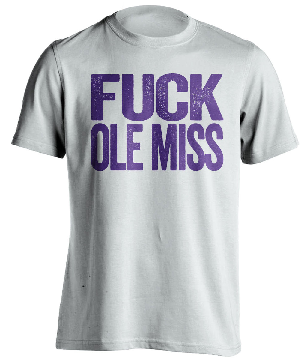 fuck ole miss lsu tigers white tshirt