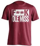 f**k ole miss msu bulldogs red shirt