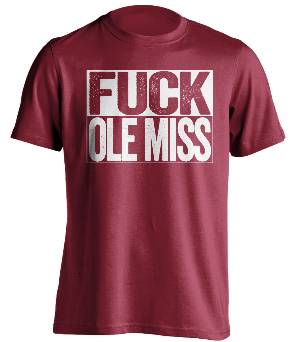 fuck ole miss alabama crimson tide red shirt