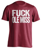 fuck ole miss alabama crimson tide red tshirt