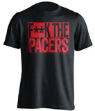 f**k the pacers chicago bulls black shirt