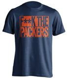 f**k the packers chicago bears blue shirt