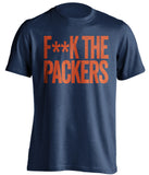 f**k the packers chicago bears blue shirt