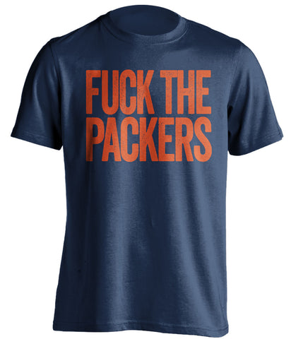 fuck the packers chicago bears blue shirt