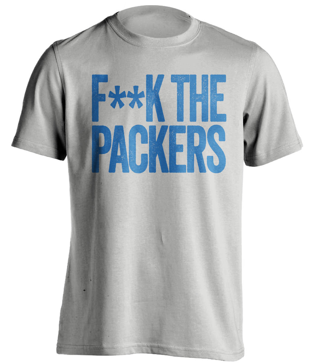 F**K THE PACKERS Detroit Lions grey Shirt