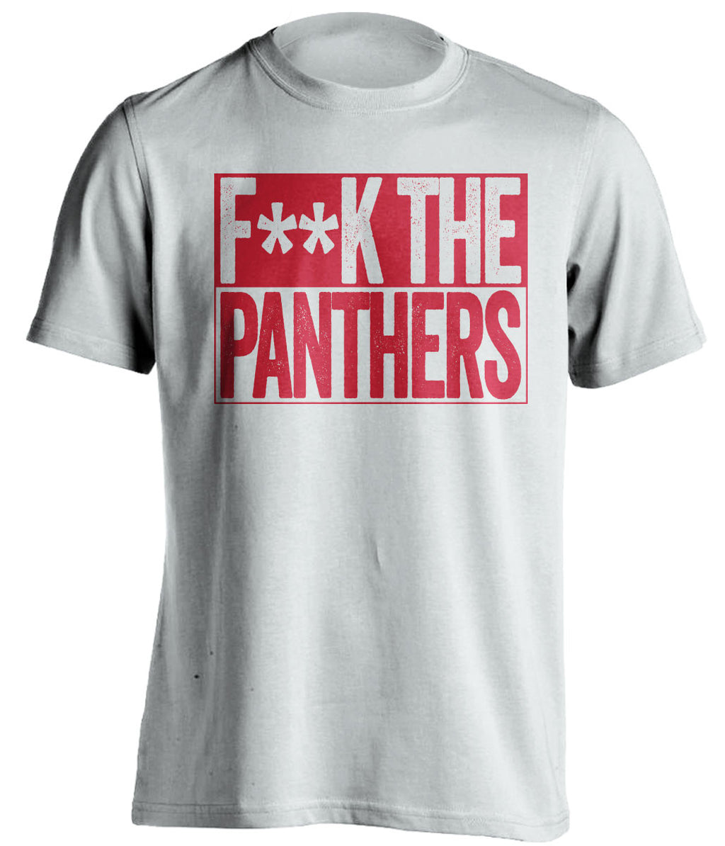 f**k the panthers atlanta falcons white shirt
