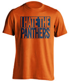 I Hate The Panthers Denver Broncos orange TShirt