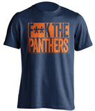 F**K THE PANTHERS Denver Broncos blue TShirt