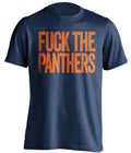 FUCK THE PANTHERS Denver Broncos blue Shirt