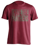 i hate the panthers tampa bay buccaneers red shirt
