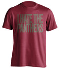 i hate the panthers tampa bay buccaneers red tshirt