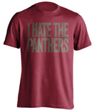 i hate the panthers tampa bay buccaneers red tshirt