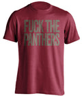 fuck the panthers tampa bay buccaneers red tshirt