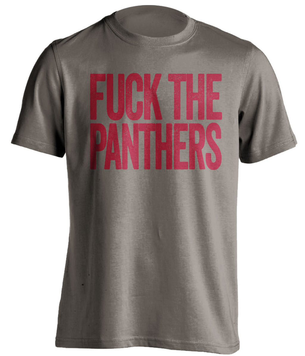 fuck the panthers tampa bay buccaneers pewter tshirt
