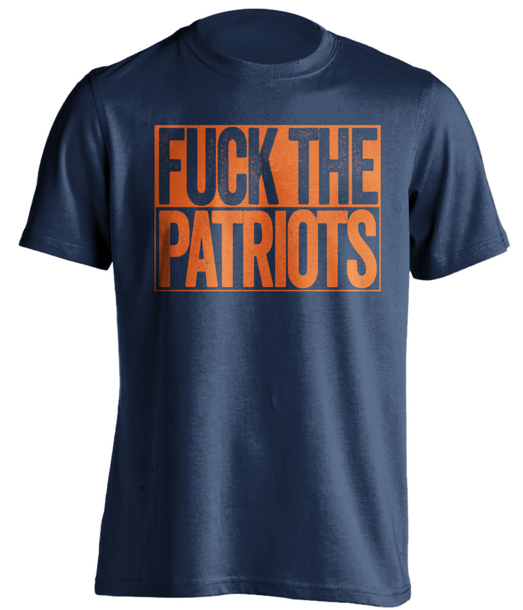 FUCK THE PATRIOTS Denver Broncos blue TShirt