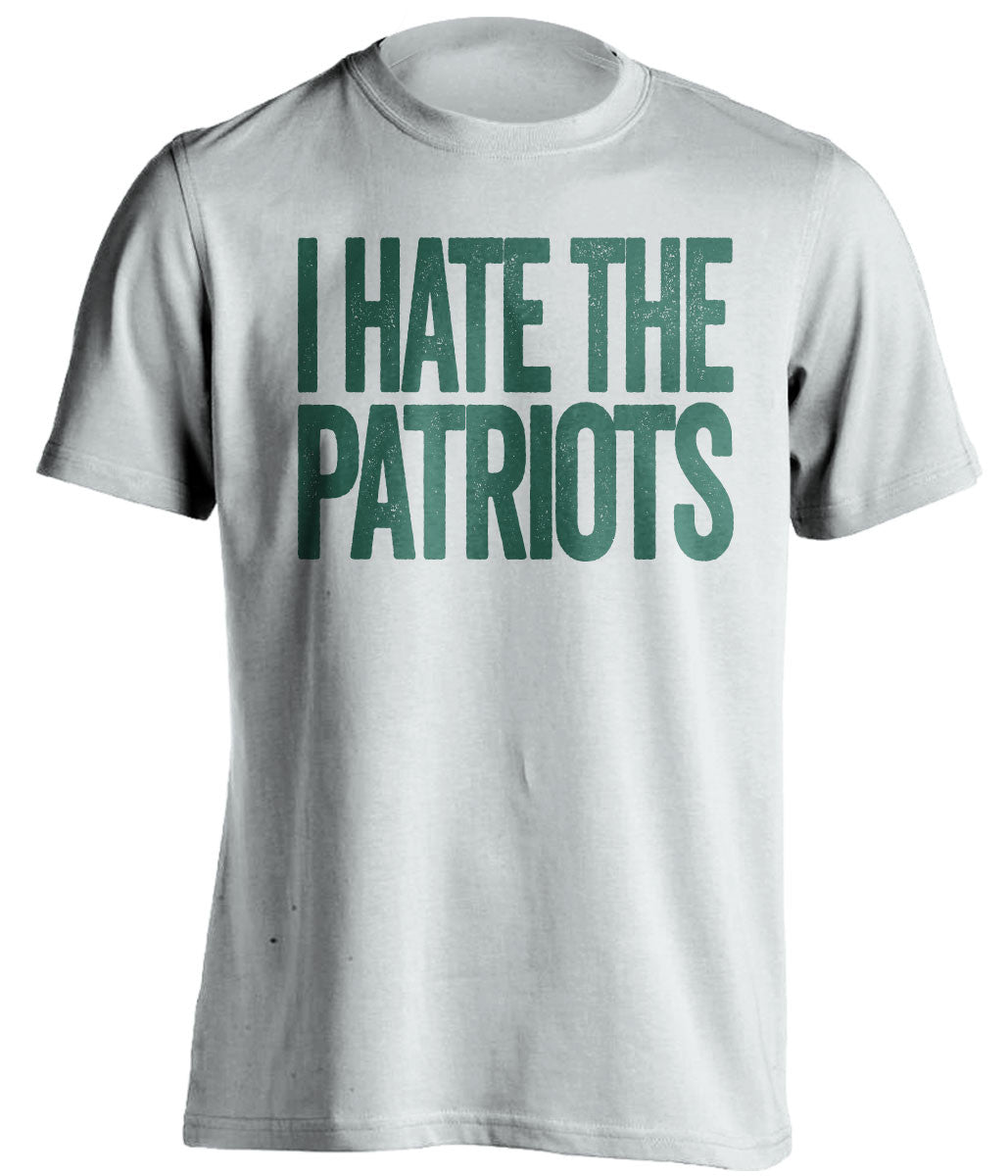 i hate the patriots new york jets white tshirt