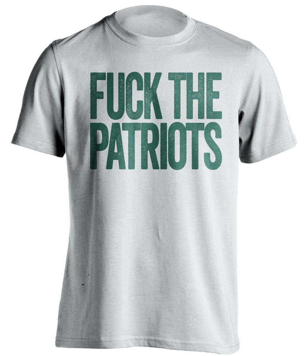 fuck the patriots new york jets white tshirt